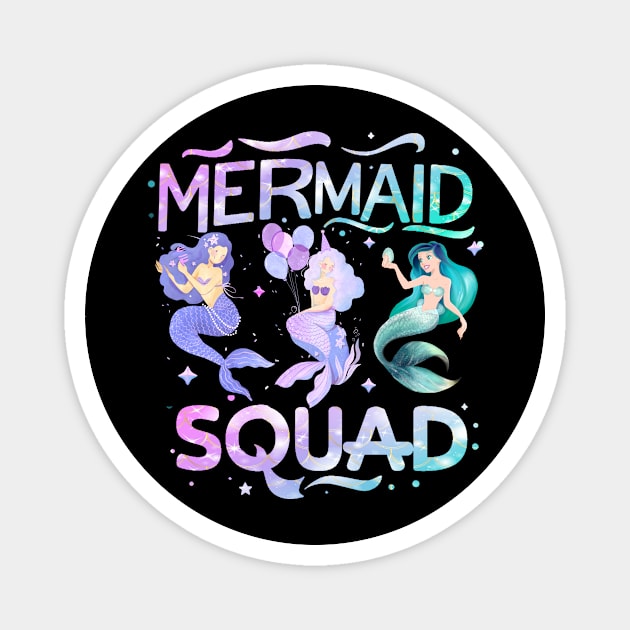 Mermaid Squad Mermaid birthday Magnet by CoolFuture